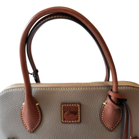 Dooney & Bourke Large Domed Satchel Taupe Purse NWT - Picture 2 of 16